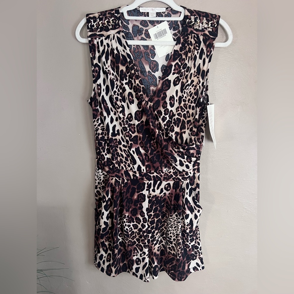Boston Proper Leopard Print Jumpsuit